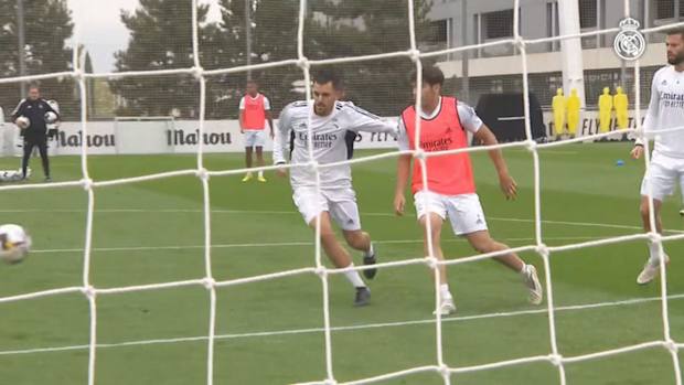 Hazard goal in the preparation for the Cádiz game